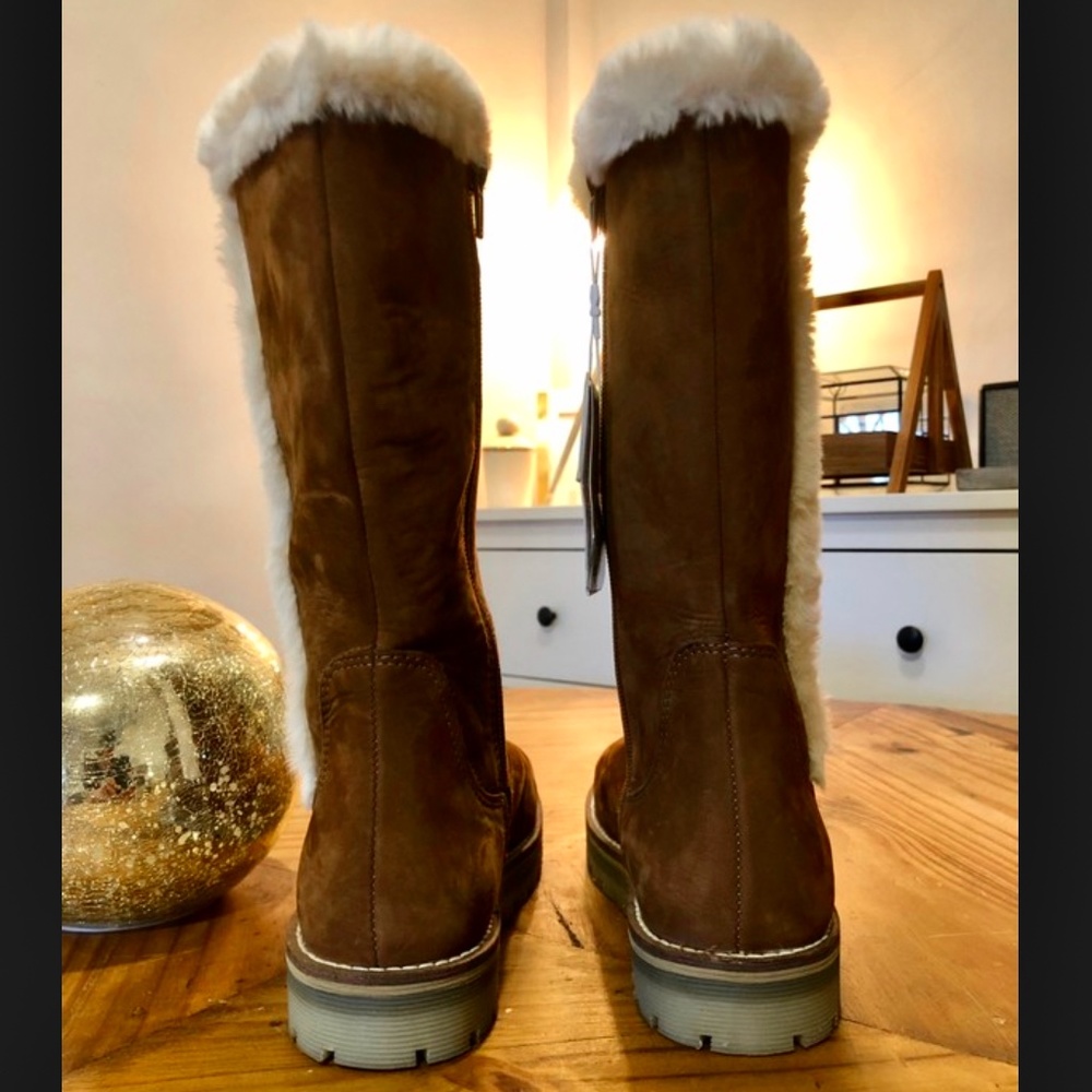 Zara girls brown leather lined tall boots - Picture 16 of 16